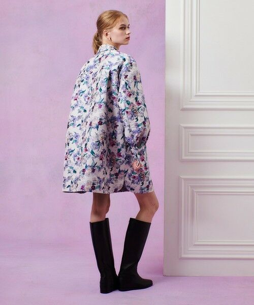 allureville / アルアバイル ミニ丈・ひざ丈ワンピース | 【LOULOU WILLOUGHBY】LIMONTAフラワージャガードシャツワンピース | 詳細7