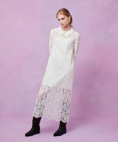 allureville / アルアバイル ロング・マキシ丈ワンピース | 【LOULOU WILLOUGHBY】パールネックレースワンピース | 詳細7