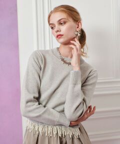 allureville / アルアバイル ニット・セーター | 【LOULOU WILLOUGHBY】パールフリンジフェザープルオーバー