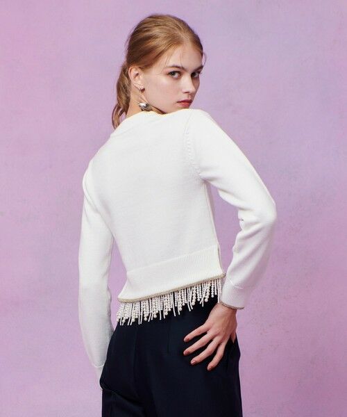 allureville / アルアバイル ニット・セーター | 【LOULOU WILLOUGHBY】パールフリンジフェザープルオーバー | 詳細6