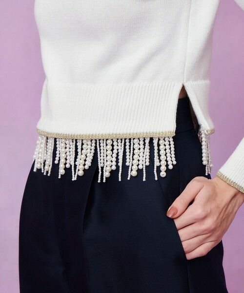 allureville / アルアバイル ニット・セーター | 【LOULOU WILLOUGHBY】パールフリンジフェザープルオーバー | 詳細7