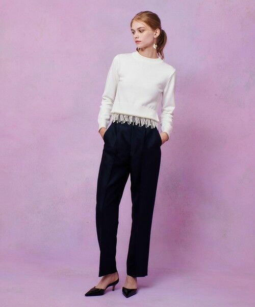 allureville / アルアバイル ニット・セーター | 【LOULOU WILLOUGHBY】パールフリンジフェザープルオーバー | 詳細8
