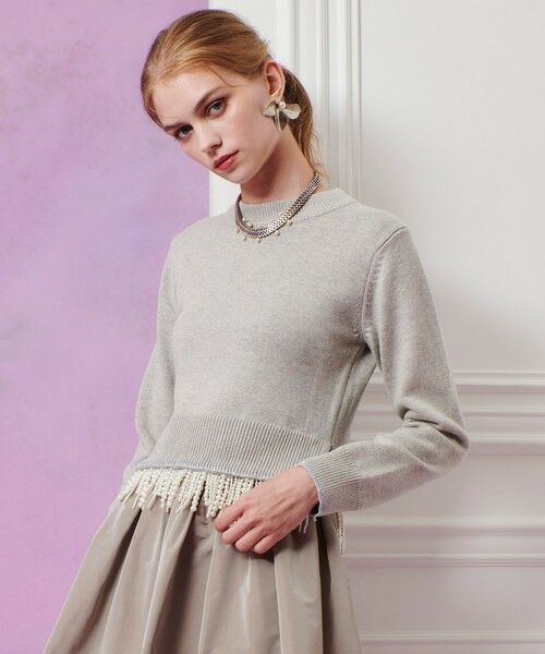 allureville / アルアバイル ニット・セーター | 【LOULOU WILLOUGHBY】パールフリンジフェザープルオーバー | 詳細21