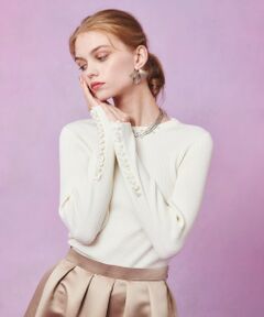 allureville / アルアバイル ニット・セーター | 【LOULOU WILLOUGHBY】フリルスリットプルオーバー