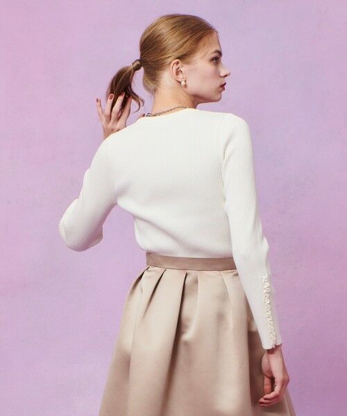 allureville / アルアバイル ニット・セーター | 【LOULOU WILLOUGHBY】フリルスリットプルオーバー | 詳細3
