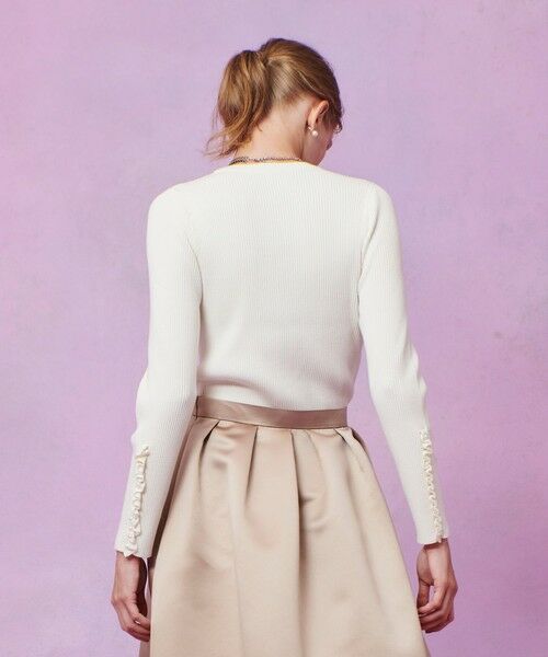 allureville / アルアバイル ニット・セーター | 【LOULOU WILLOUGHBY】フリルスリットプルオーバー | 詳細4