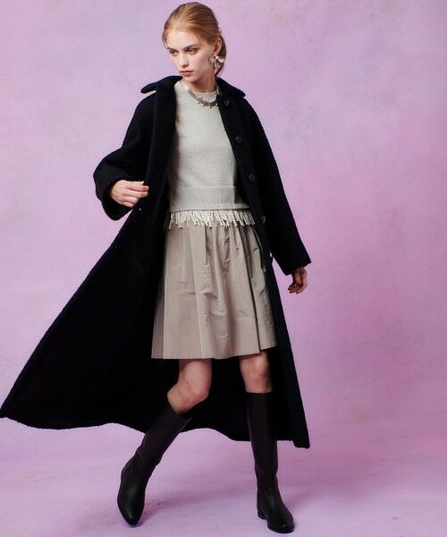 allureville / アルアバイル ダッフルコート | 【LOULOU WILLOUGHBY】ループインレーロングコート(ブラック (95))