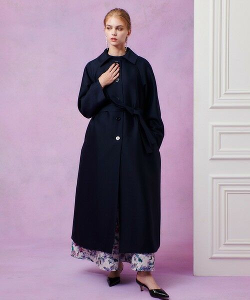 allureville / アルアバイル ダッフルコート | 【LOULOU WILLOUGHBY】シルクウールツイルロングコート | 詳細15