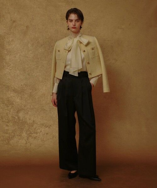 allureville / アルアバイル ノーカラージャケット | ブークレーノーカラージャケット | 詳細10