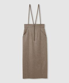 allureville / アルアバイル ミニ・ひざ丈スカート | シックツィードツイルサロペスカート