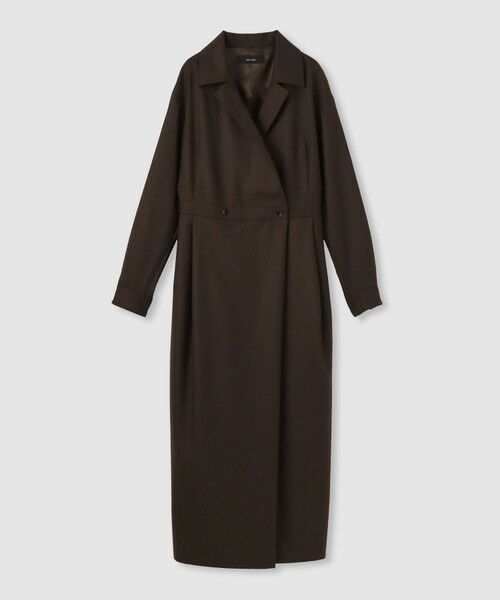 allureville / アルアバイル ドレス | ウールポリカシュクール風ワンピース(ブラウン (81))