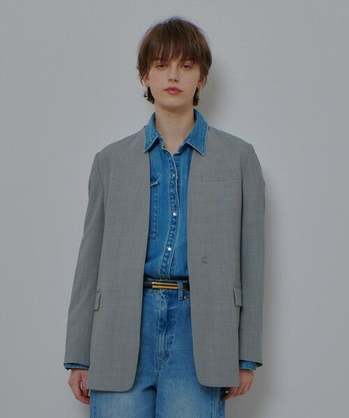 allureville / アルアバイル ノーカラージャケット | ストレッチノーカラージャケット | 詳細1