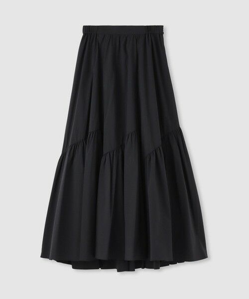 allureville / アルアバイル ロング・マキシ丈スカート | ◇バイヤス切替ギャザーSK（ブラック (95)）