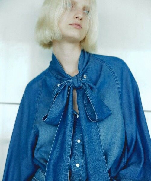 allureville / アルアバイル シャツ・ブラウス | デニムボウブラウス | 詳細1