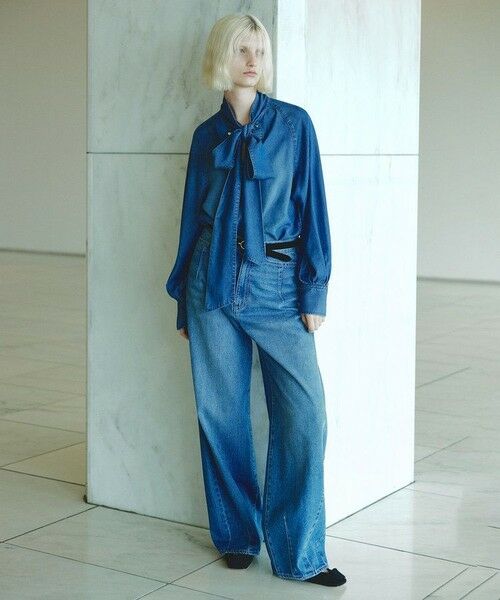 allureville / アルアバイル シャツ・ブラウス | デニムボウブラウス | 詳細2