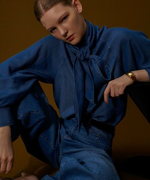 allureville / アルアバイル シャツ・ブラウス | デニムボウブラウス | 詳細3