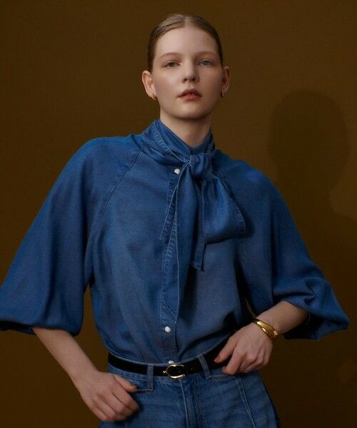 allureville / アルアバイル シャツ・ブラウス | デニムボウブラウス | 詳細4