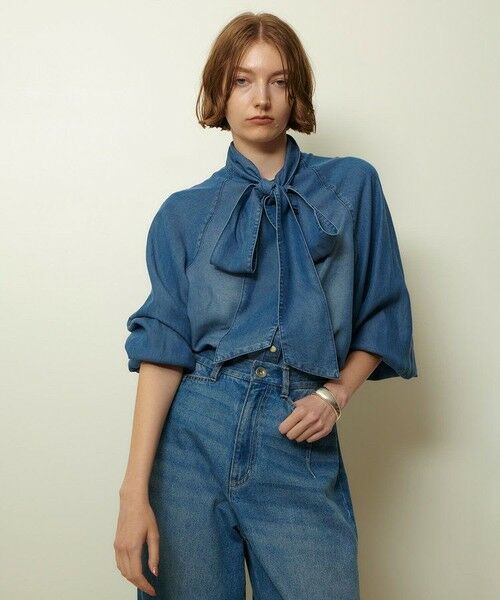 allureville / アルアバイル シャツ・ブラウス | デニムボウブラウス | 詳細9