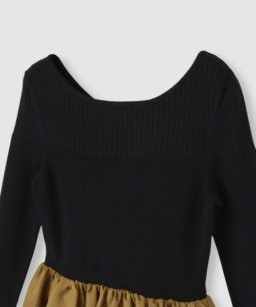 allureville / アルアバイル ロング・マキシ丈ワンピース | タフタドッキングニットワンピース | 詳細4