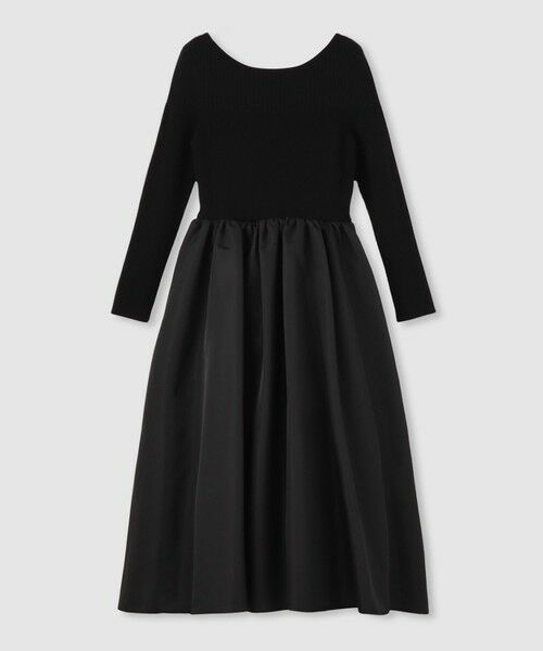 allureville / アルアバイル ロング・マキシ丈ワンピース | タフタドッキングニットワンピース | 詳細14