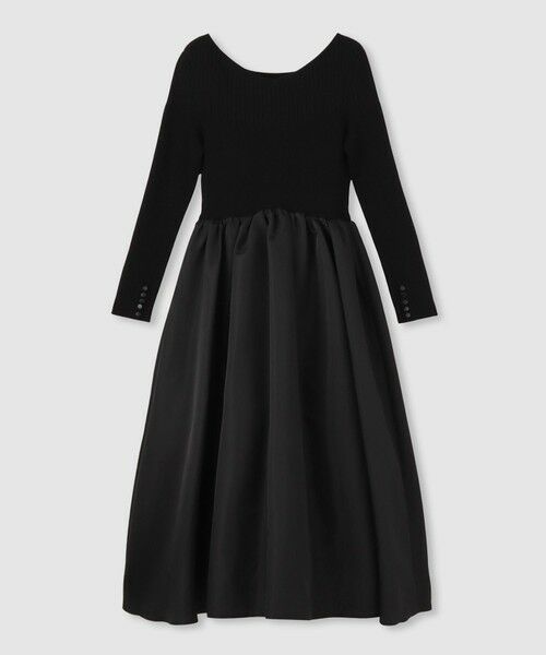 allureville / アルアバイル ロング・マキシ丈ワンピース | タフタドッキングニットワンピース | 詳細15