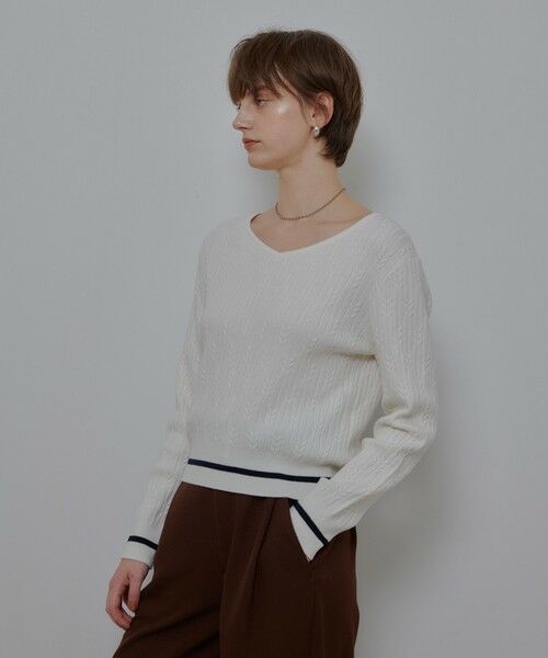 allureville / アルアバイル ニット・セーター | Ｗミニケーブルプルオーバー | 詳細2