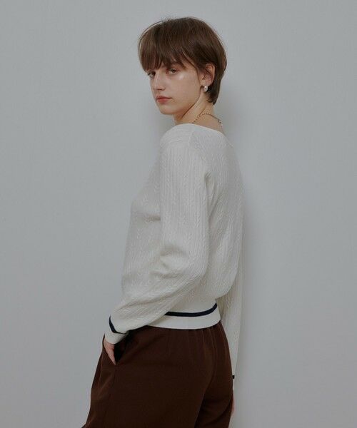 allureville / アルアバイル ニット・セーター | Ｗミニケーブルプルオーバー | 詳細3