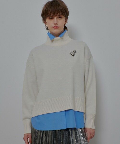 allureville / アルアバイル ニット・セーター | メリノウールオーバーサイズタートル | 詳細1