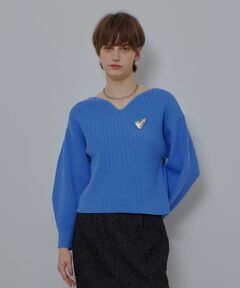 allureville / アルアバイル ニット・セーター | ハートネックプルオーバー