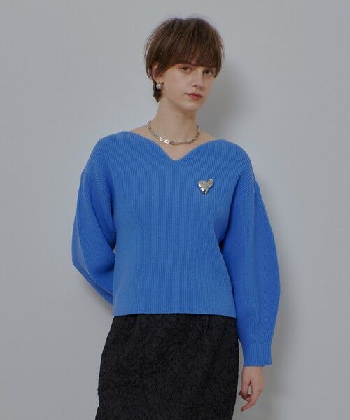 allureville / アルアバイル ニット・セーター | ハートネックプルオーバー | 詳細15