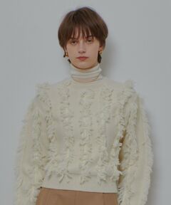 allureville / アルアバイル ニット・セーター | フリンジシャギー２WAYプルオーバー