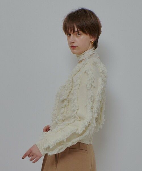 allureville / アルアバイル ニット・セーター | フリンジシャギー２WAYプルオーバー | 詳細2