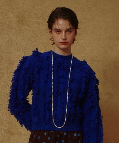 allureville / アルアバイル ニット・セーター | フリンジシャギー２WAYプルオーバー | 詳細10