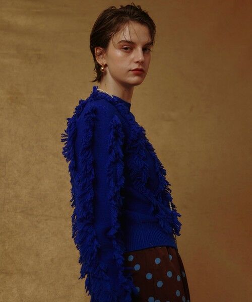 allureville / アルアバイル ニット・セーター | フリンジシャギー２WAYプルオーバー | 詳細11