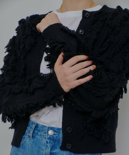 allureville / アルアバイル ニット・セーター | フリンジシャギー２WAYプルオーバー | 詳細21