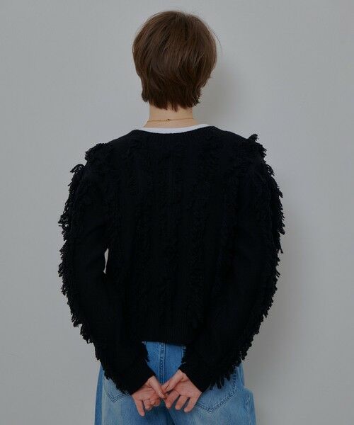 allureville / アルアバイル ニット・セーター | フリンジシャギー２WAYプルオーバー | 詳細23