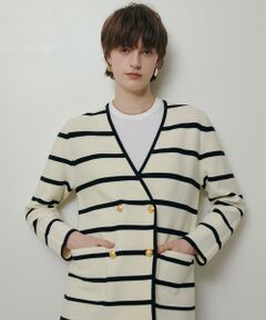 allureville / アルアバイル カーディガン・ボレロ | ガーターノーカラーニットジャケット