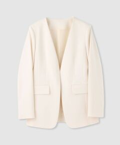 allureville / アルアバイル ノーカラージャケット | 【LOULOU WILLOUGHBY】ダブルクロスノーカラージャケット