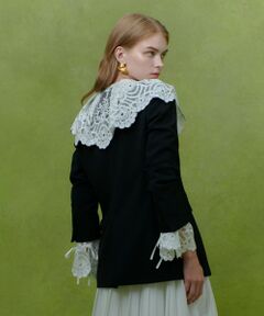 allureville / アルアバイル ノーカラージャケット | 【LOULOU WILLOUGHBY】ダブルクロスノーカラージャケット