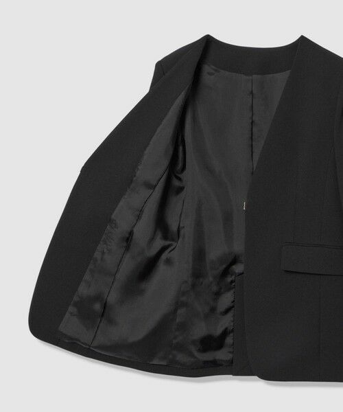 allureville / アルアバイル ノーカラージャケット | 【LOULOU WILLOUGHBY】ダブルクロスノーカラージャケット | 詳細12