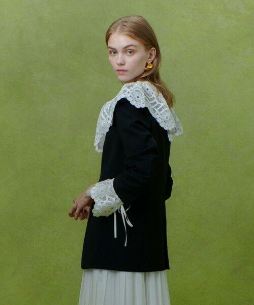 allureville / アルアバイル ノーカラージャケット | 【LOULOU WILLOUGHBY】ダブルクロスノーカラージャケット | 詳細2