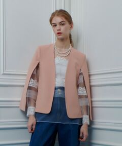 allureville / アルアバイル ノーカラージャケット | ◇【LOULOU WILLOUGHBY】リトルブラックケープジャケット