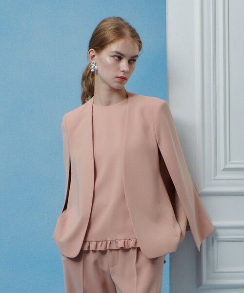 allureville / アルアバイル ノーカラージャケット | ◇【LOULOU WILLOUGHBY】リトルブラックケープジャケット | 詳細2