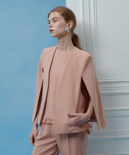 allureville / アルアバイル ノーカラージャケット | ◇【LOULOU WILLOUGHBY】リトルブラックケープジャケット | 詳細3