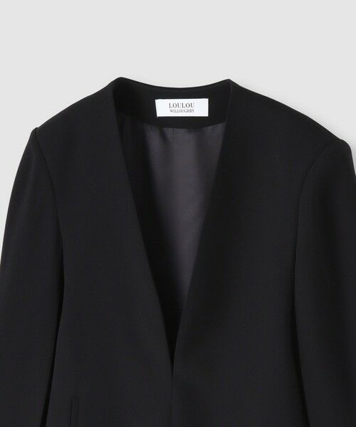 allureville / アルアバイル ノーカラージャケット | ◇【LOULOU WILLOUGHBY】リトルブラックケープJK | 詳細2