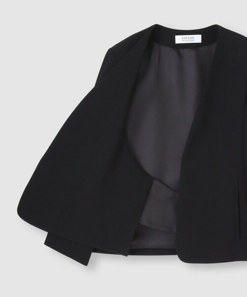 allureville / アルアバイル ノーカラージャケット | ◇【LOULOU WILLOUGHBY】リトルブラックケープJK | 詳細5