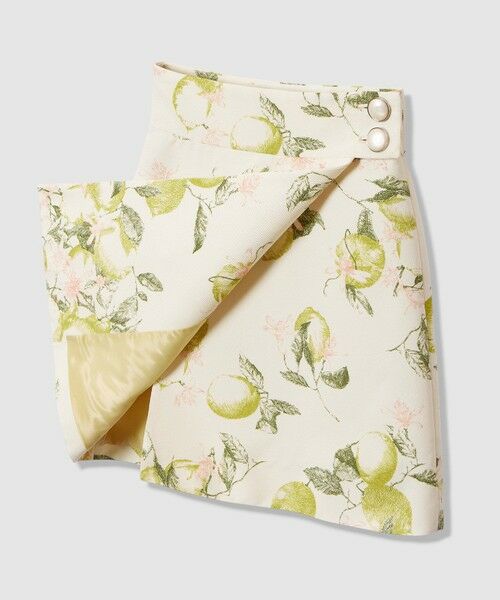 allureville / アルアバイル ミニ・ひざ丈スカート | 【LOULOU WILLOUGHBY】RATTIレモン柄ラップミニスカート | 詳細9