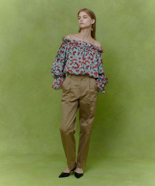 allureville / アルアバイル チノ・ワークパンツ | 【LOULOU WILLOUGHBY】タックチノパンツ | 詳細7