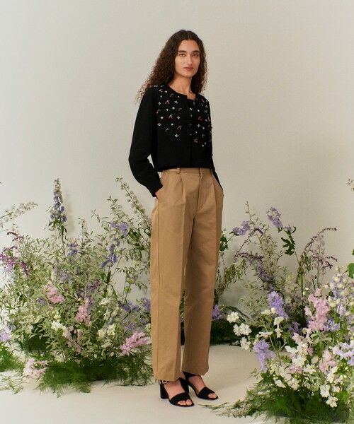 allureville / アルアバイル チノ・ワークパンツ | 【LOULOU WILLOUGHBY】タックチノパンツ(ベージュ (11))