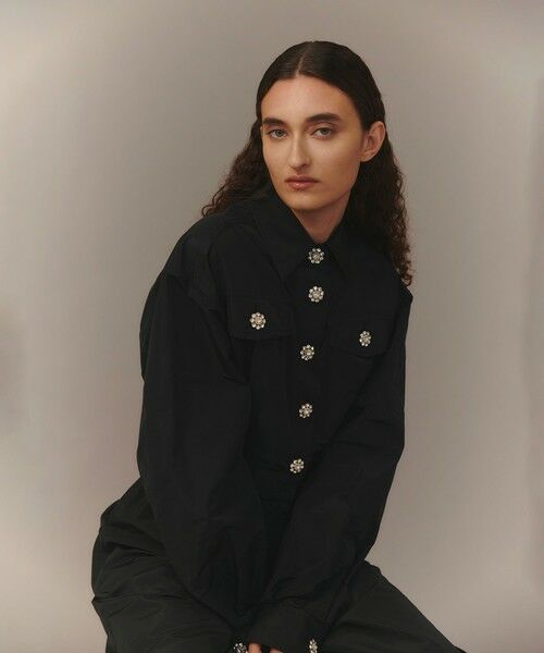 allureville / アルアバイル サロペット・オールインワン | 【LOULOU WILLOUGHBY】タフタビジュー釦オールインワン | 詳細1